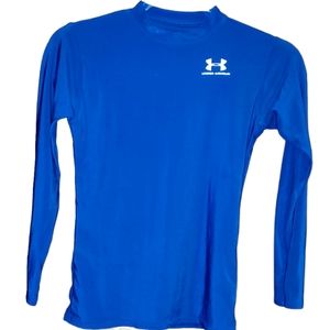Under Armour Youth LG Royal Blue L/S Mock Neck Shirt